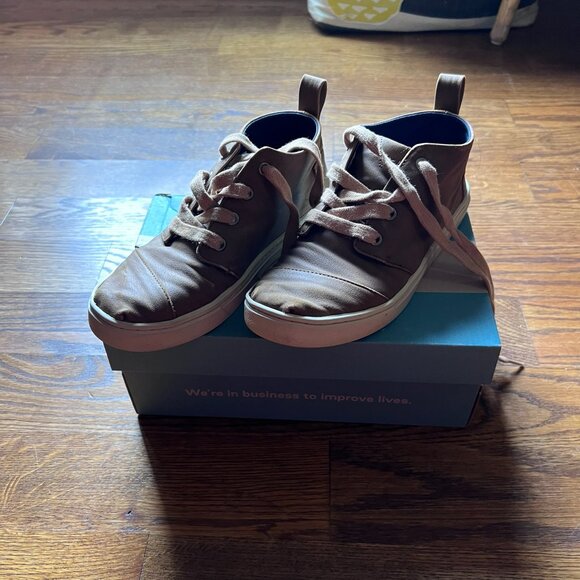 Toms Youth Botas Cupsole Toffee Microsuede Shoes Sz 4.5Y - Picture 8 of 11